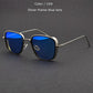 Unisex Designer Vintage Square Metal Frame Sunglasses