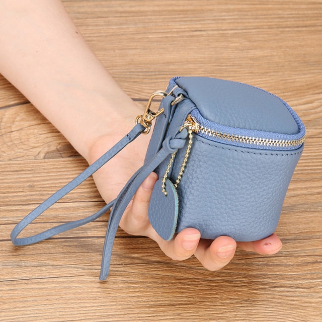 Fashion Brand Cowhide Clutch Bag Popular Multifunctional Quality Leather Zipper Wallet Female Casual Daily Shopper Purse B582.