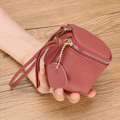 Fashion Brand Cowhide Clutch Bag Popular Multifunctional Quality Leather Zipper Wallet Female Casual Daily Shopper Purse B582.