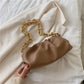 2021 Day Clutch Thick Gold Chains Dumpling Clip Purse Bag Women Cloud Underarm Shoulder Bag Pleated Baguette Pouch Handbag.