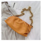 2021 Day Clutch Thick Gold Chains Dumpling Clip Purse Bag Women Cloud Underarm Shoulder Bag Pleated Baguette Pouch Handbag.