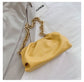 2021 Day Clutch Thick Gold Chains Dumpling Clip Purse Bag Women Cloud Underarm Shoulder Bag Pleated Baguette Pouch Handbag.