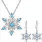 Women's 3 Pcs /set Snowflake Necklace Earrings