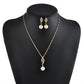 Women's 3 Pcs /set Snowflake Necklace Earrings