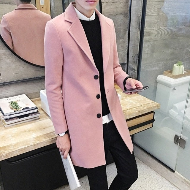 Men’s Casual Business Trench Coat