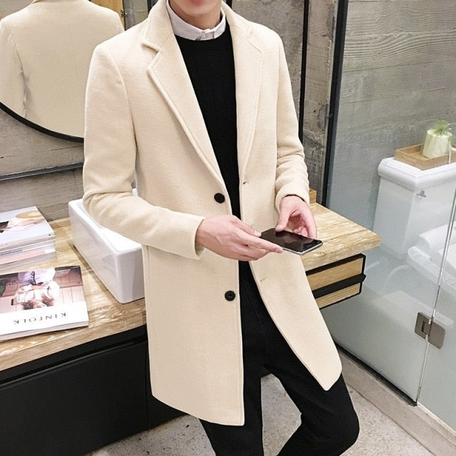 Men’s Casual Business Trench Coat