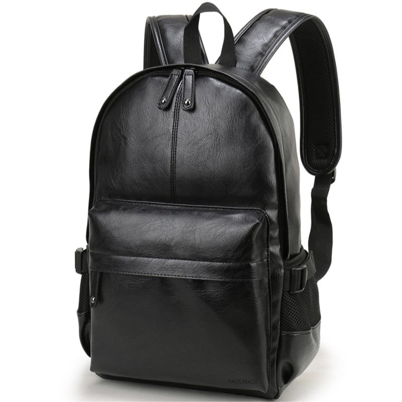 VORMOR Brand Men Backpack Leather School Backpack Bag Fashion Waterproof Travel Bag Casual Leather Book bag Male.