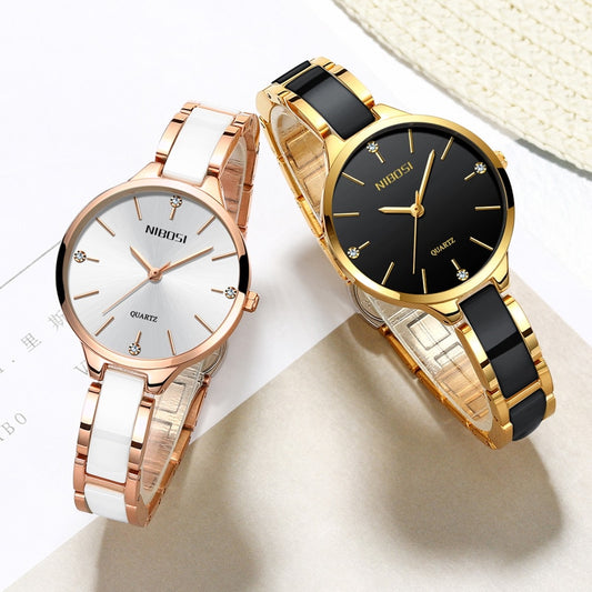 NIBOSI Women Wrist Watch 2022 Ceramic Bracelet Watches Ladies Creative Women&#39;s Watch Female Clock Relogio Feminino Montre Femme