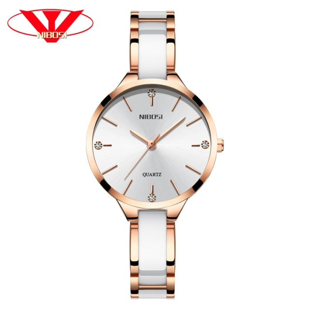 NIBOSI Women Wrist Watch 2022 Ceramic Bracelet Watches Ladies Creative Women&#39;s Watch Female Clock Relogio Feminino Montre Femme