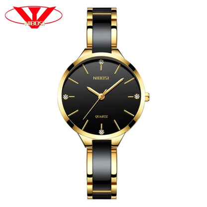 NIBOSI Women Wrist Watch 2022 Ceramic Bracelet Watches Ladies Creative Women&#39;s Watch Female Clock Relogio Feminino Montre Femme