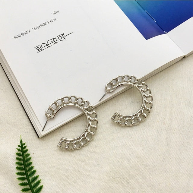 Women's Twist Metal Interweave Earrings