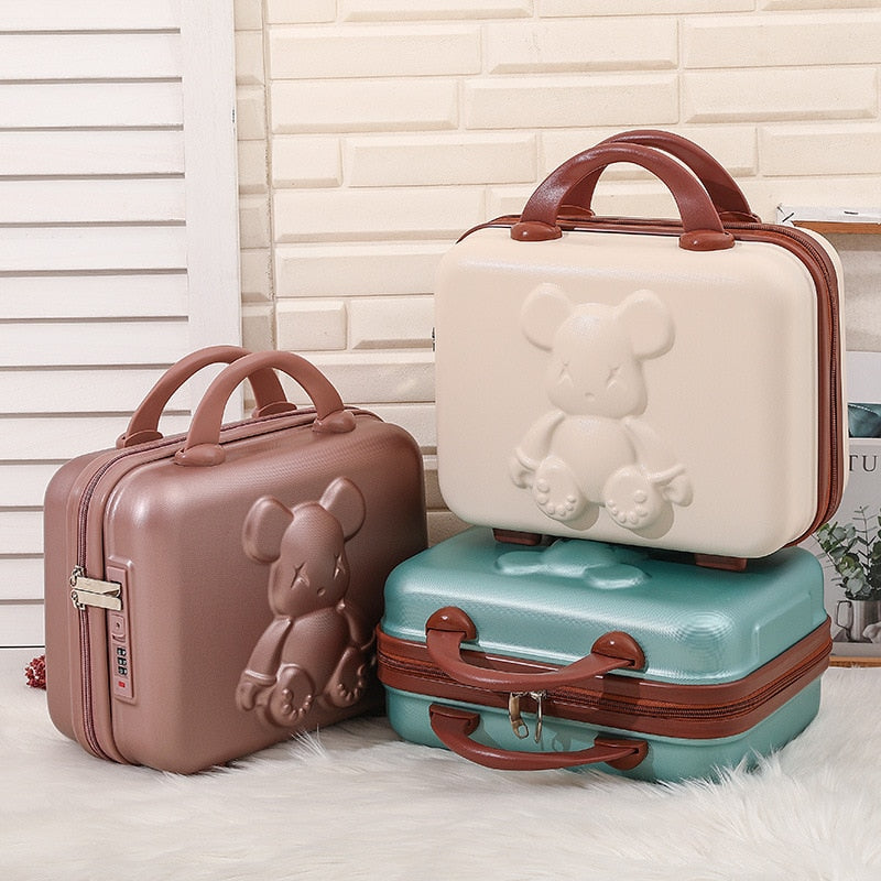 Password Lock Travel Suitcases Portable Cosmetic Bag Anti-theft Toiletries Storage Children Suitcases Luggage Set.