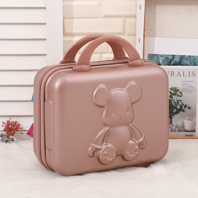 Password Lock Travel Suitcases Portable Cosmetic Bag Anti-theft Toiletries Storage Children Suitcases Luggage Set.