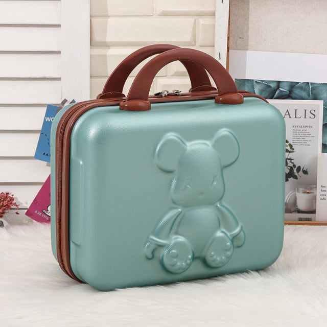 Password Lock Travel Suitcases Portable Cosmetic Bag Anti-theft Toiletries Storage Children Suitcases Luggage Set.