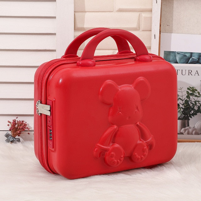 Password Lock Travel Suitcases Portable Cosmetic Bag Anti-theft Toiletries Storage Children Suitcases Luggage Set.