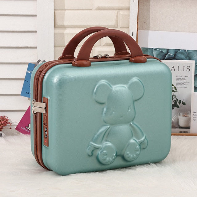 Password Lock Travel Suitcases Portable Cosmetic Bag Anti-theft Toiletries Storage Children Suitcases Luggage Set.