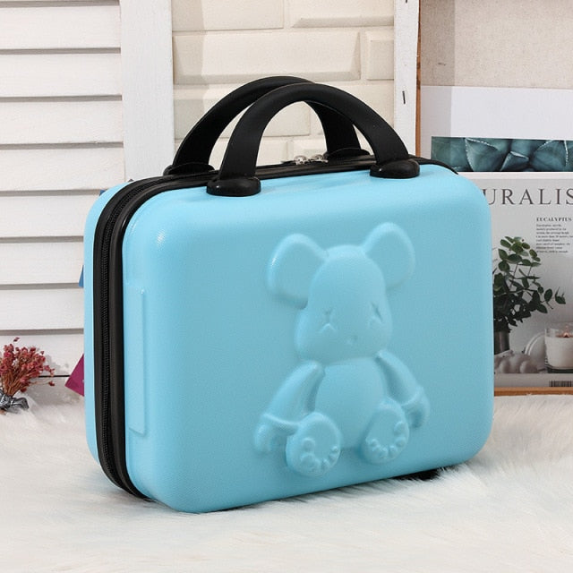 Password Lock Travel Suitcases Portable Cosmetic Bag Anti-theft Toiletries Storage Children Suitcases Luggage Set.