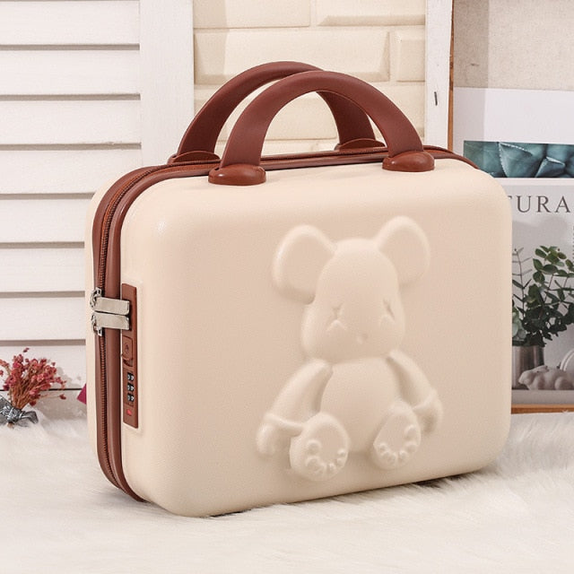 Password Lock Travel Suitcases Portable Cosmetic Bag Anti-theft Toiletries Storage Children Suitcases Luggage Set.