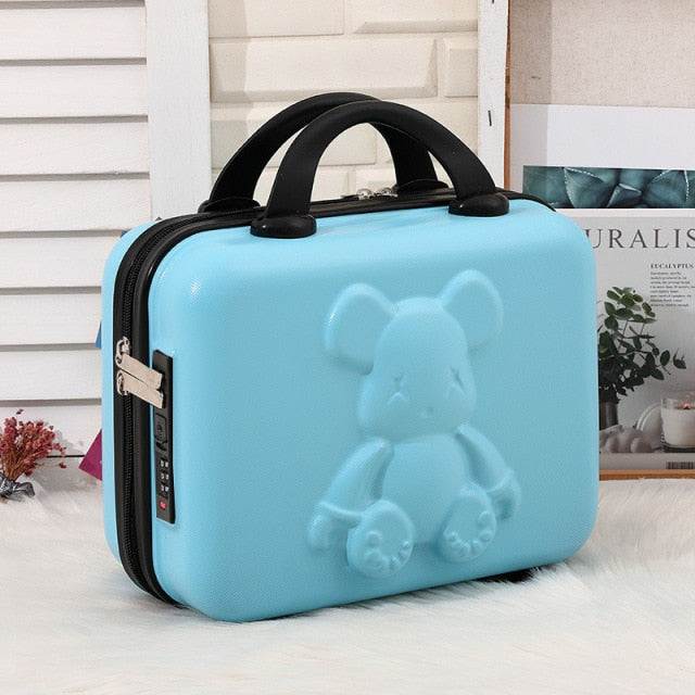 Password Lock Travel Suitcases Portable Cosmetic Bag Anti-theft Toiletries Storage Children Suitcases Luggage Set.