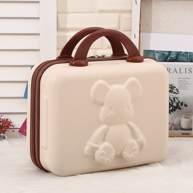 Password Lock Travel Suitcases Portable Cosmetic Bag Anti-theft Toiletries Storage Children Suitcases Luggage Set.