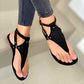 Women Sandals 2021 Summer Outdoor Beach Flip-flop Sandals Solid Fashion Gladiator Sandals Women Flats Casual Ladies Shoes.