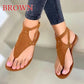 Women Sandals 2021 Summer Outdoor Beach Flip-flop Sandals Solid Fashion Gladiator Sandals Women Flats Casual Ladies Shoes.