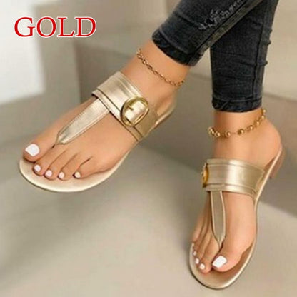 Women Sandals 2021 Summer Outdoor Beach Flip-flop Sandals Solid Fashion Gladiator Sandals Women Flats Casual Ladies Shoes.