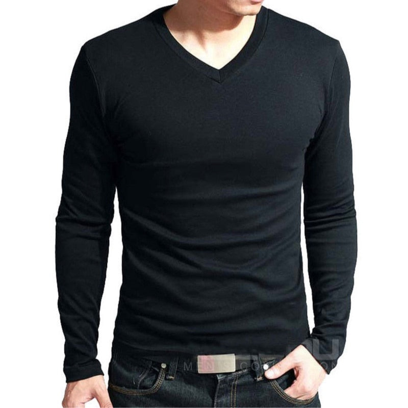 Men's Elastic  Long Sleeve Shirts