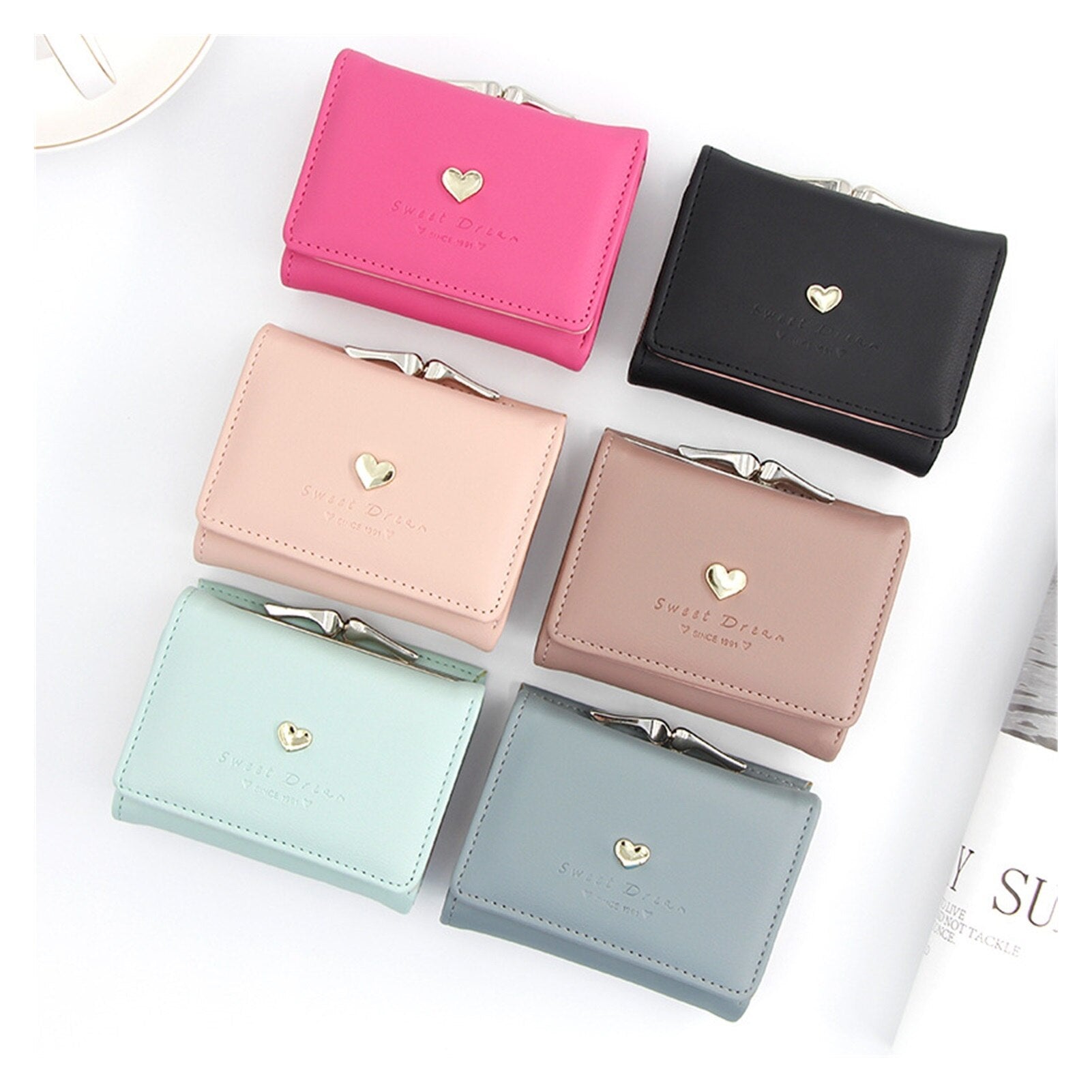 2022 NEW New Womens Wallet Short Cartoon Cute Zero Wallet Coin Purses Bag Girl Small Lady Wallet Cardholder.