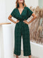 Women's Casual Print V-Neck Jumpsuit