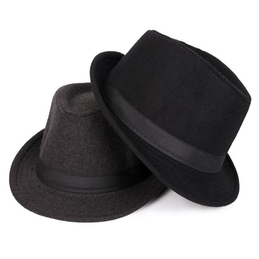 Men's Black panama Vintage gentleman hat