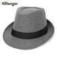 Men's Black panama Vintage gentleman hat