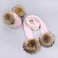 Women’s and girls Pompon Hats and Scarves Sets