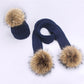 Women’s and girls Pompon Hats and Scarves Sets