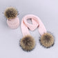 Women’s and girls Pompon Hats and Scarves Sets