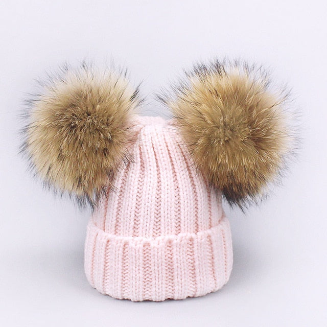 Women’s and girls Pompon Hats and Scarves Sets