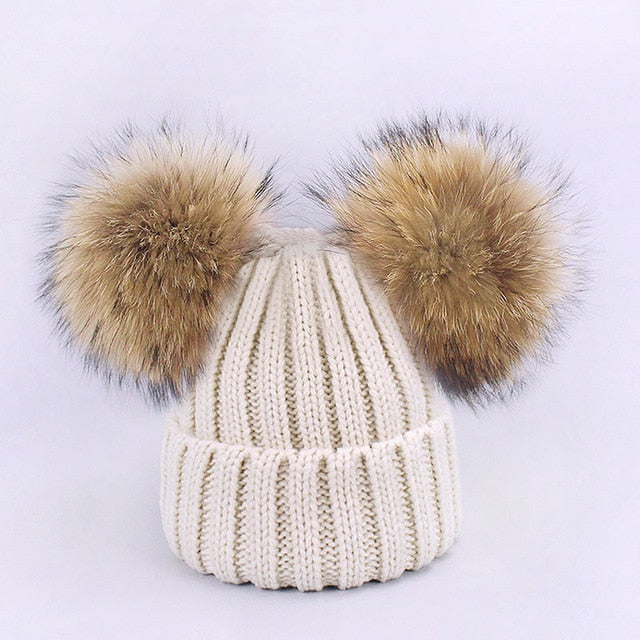 Women’s and girls Pompon Hats and Scarves Sets