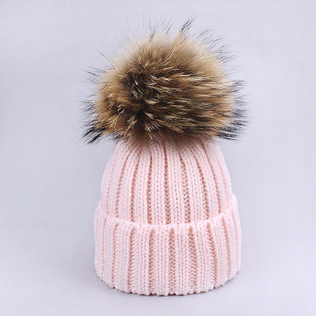 Women’s and girls Pompon Hats and Scarves Sets